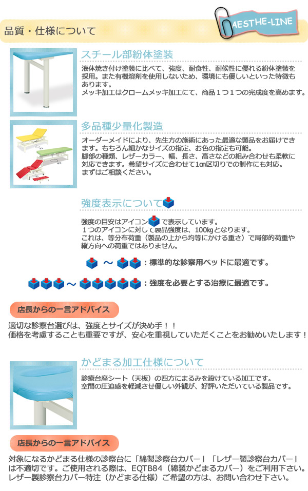 買取 通販 高田ベッド製作所 ＳＴスミス（０２）TB-1489-02(150X72CM)ビニルレザーメディブルー 25-2980-02-6 その他 